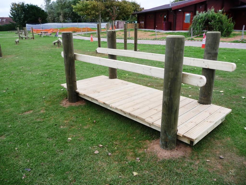 Robust timber playground bridge Arbworx