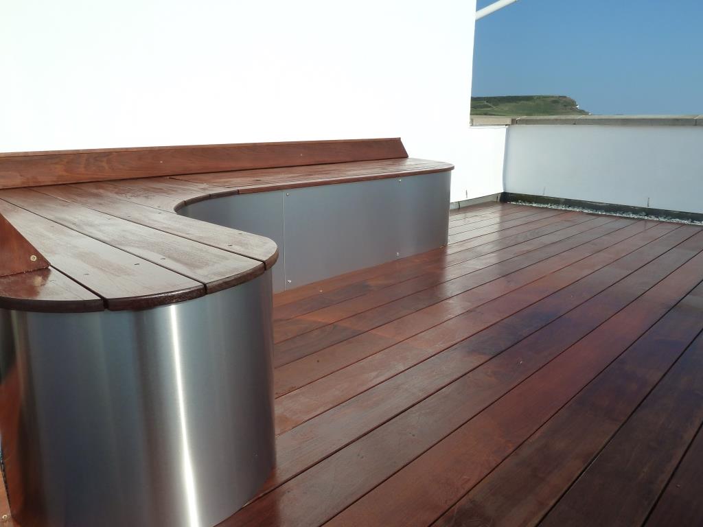 Ipe hardwood decking roof terrace, Arbworx, Sussex (3) Arbworx